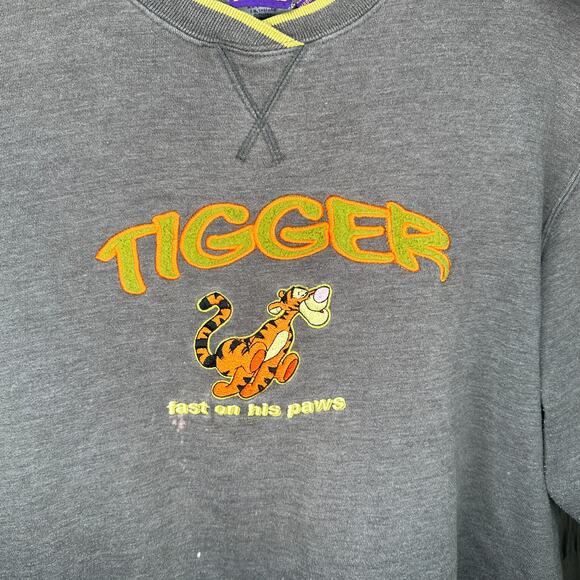 Vintage Winnie the Pooh Tigger Gray Crewneck - Picture 5 of 6